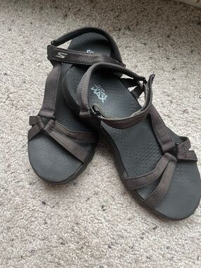 Skechers Women's Dark Brown Strappy Comfort Sport Sandals